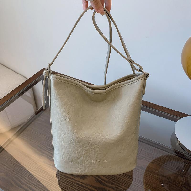 Premium bag women's summer new simple and versatile messenger bag casual shoulder bucket bag