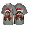 Men's Christmas Themed Holiday Caregiver Uniform for Work In Hospitals and Clinics