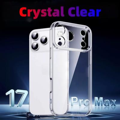Průhledný TPU nárazuvzdorný ochranný kryt na telefon pro iphone 17 Pro Max / 17Pro/17/Air/16Pro Max/16Pro/16+/16/16e- Křišťálově čistý