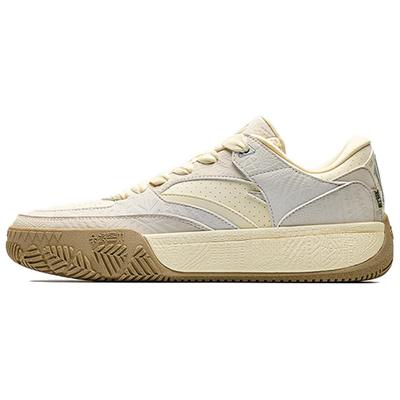 Hela Textile, Synthetic Leather Low Top Skateboard Shoes Men's Light Beige White/Chalk/Mud Gray 112541801-1