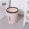 Portable Trash Bin 2PCS Garbage Can with Pressure Ring Design Waste Large Capacity Strong Load for Home Bedroom Bathroom Kitchen Durable