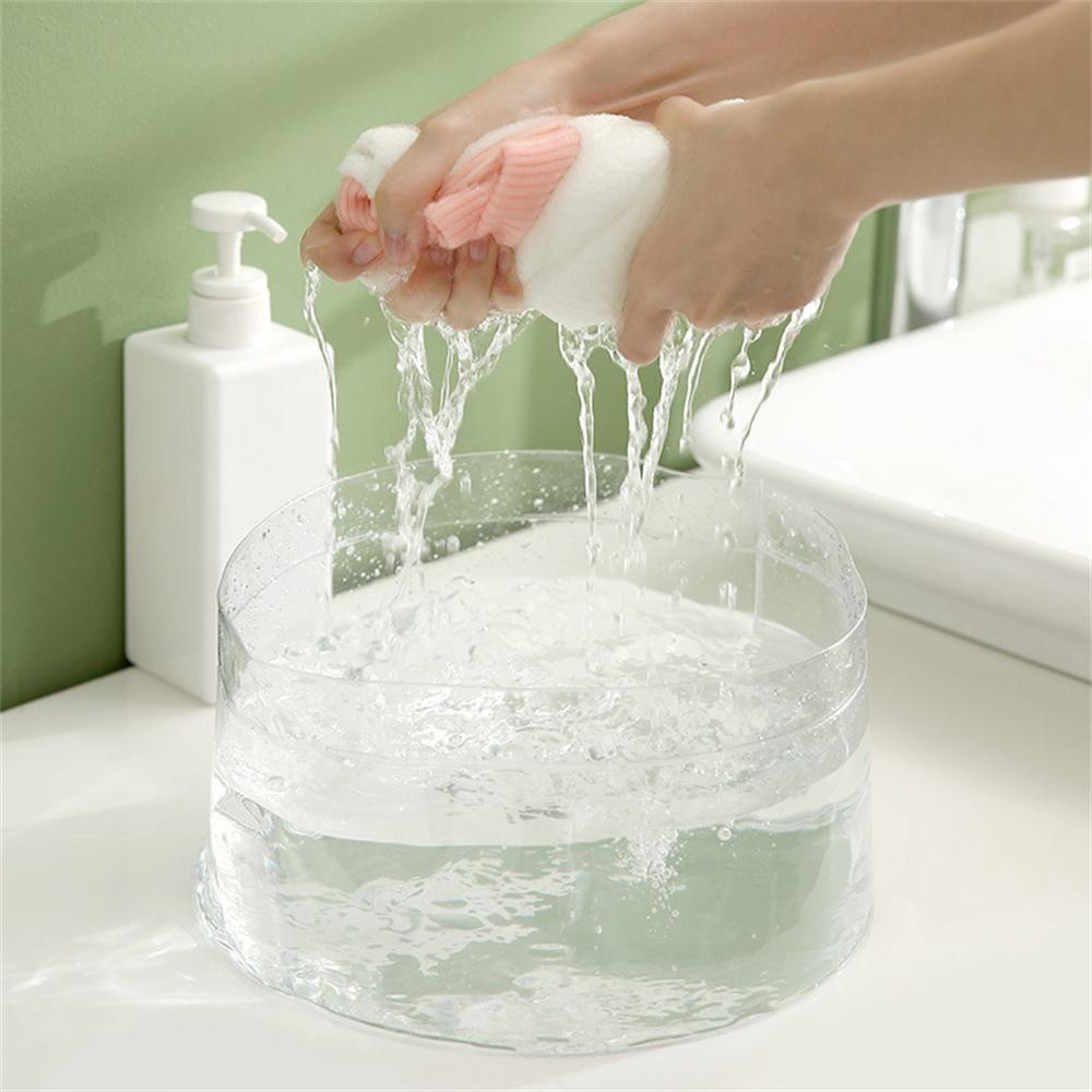 Outdoor Portable Foldable Bucket Transparent PVC Round Bucket Large Capacity Travel Camping Water Storage Bucket Fishing Tank