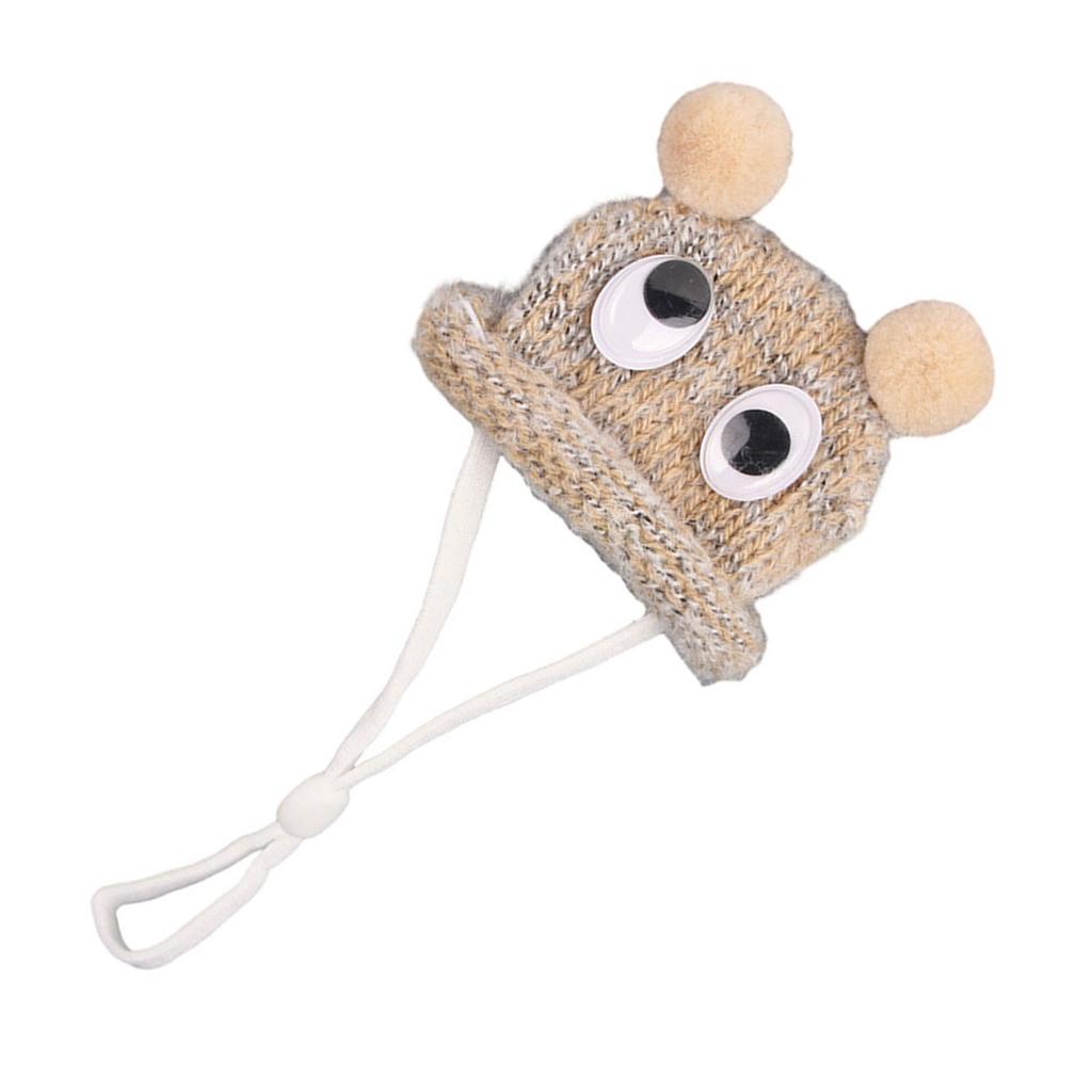 Knit Hamster Hat Guinea Pigs Hat with Adjustable Strap Lightweight Soft Comfortable Knitted Tiny Hat for Hamster Rabbit