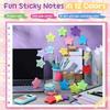 12 Pack (360 Sheets) Star Sticky Notes - 12 Colors Self-Stick Page Tab Note Pads, 3x3 Inch Cute Shape Adhesive Notes for Office