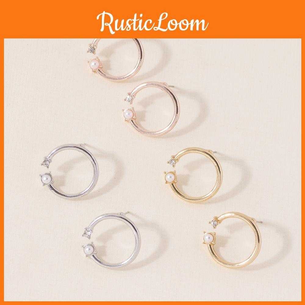 Round Stylish Pearl And Stud Earrings For Women Perfect For Weddings Birthdays And Anniversaries