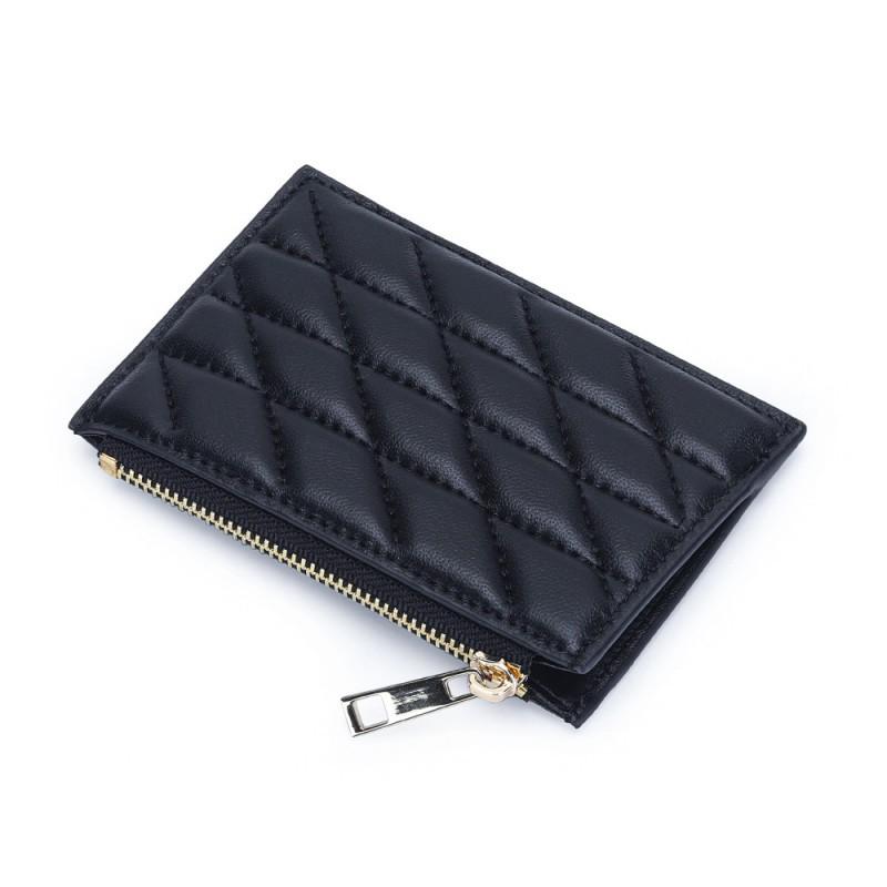 Leather Women's Mini Change Purse Multi-card ID Card Storage Bag Sheepskin Embroidery Driver's License Holder