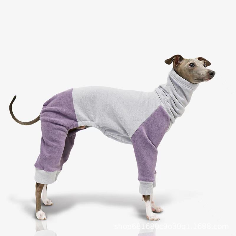 Sametové oblečení pro psy Pet Čtyřnohý kabát Zimní teplý měkký fleece bundy pro mazlíčky Mikiny Oblečení pro Whippet Greyhound Psí svetr