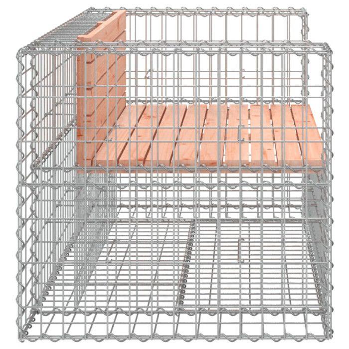 VidaXL Banc jardin design gabion 143x71x65,5 cm bois massif de douglas 834378