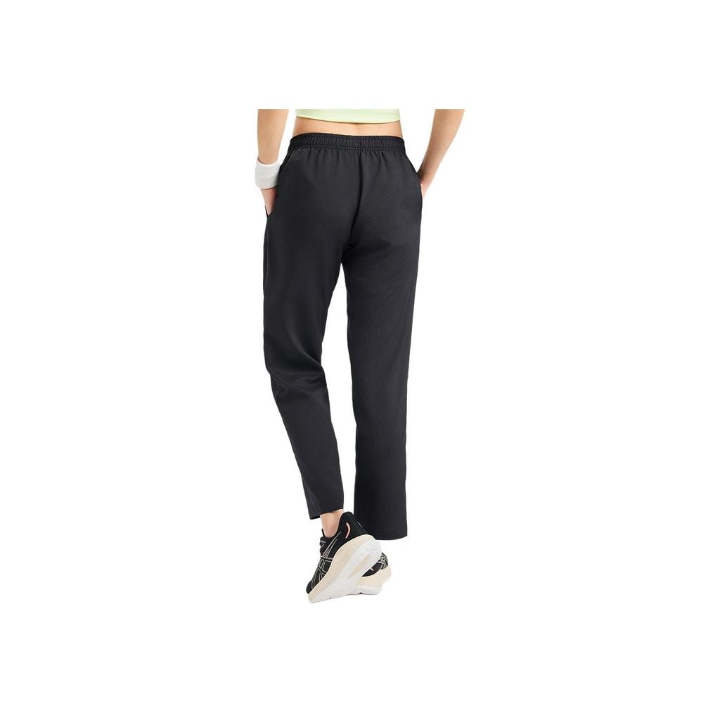Asics Solid Color Brand Logo Mid-Rise Comfortable Casual Sports Pants Women Pants Black 2012D019-001