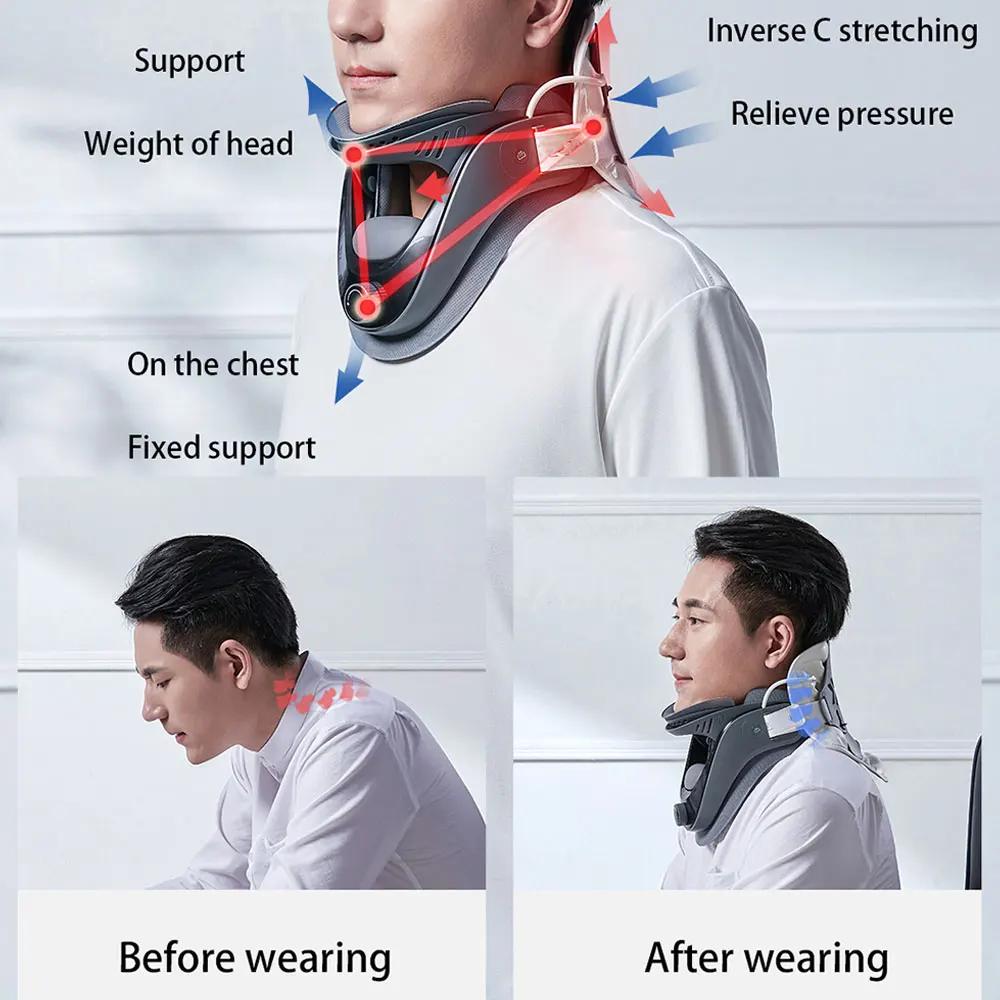 Neck Traction Device Medical Neck Stretcher Posture Corrector Inflatable Cervical Collar Relieve Neck and Shoulder Pain