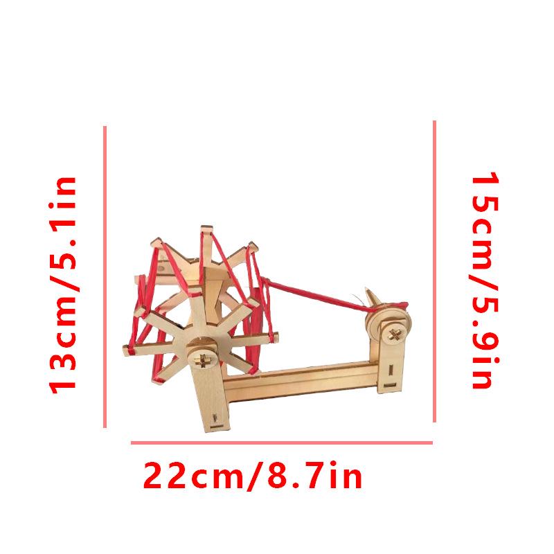 3D Wooden Educational Science Pavilion - Handcrafted Children's Assembly Toy