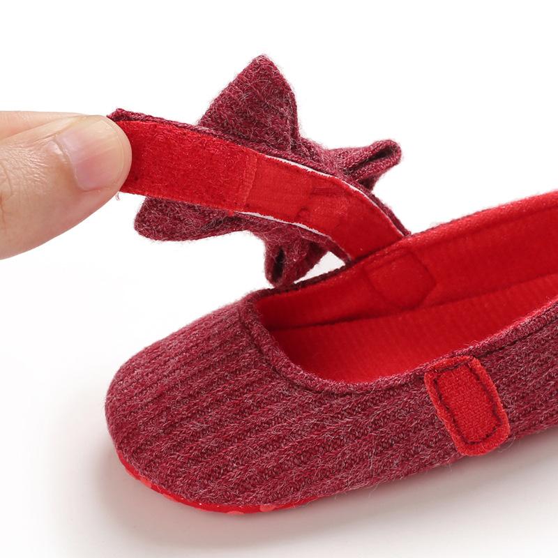 Jarní a podzimní bojové 0-1 rok staré dítě Učící boty Měkké podrážky pletených dětských bot Versic Princeznovské boty