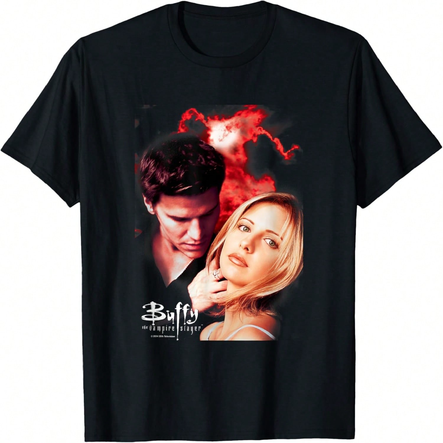 Buffy The Vampire Slayer Buffy & Angel Faces Vintage Shot T-Shirt S разноцветный