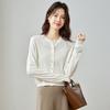 CARBAMMI Women's Round Neck Thin Knit Cardigan