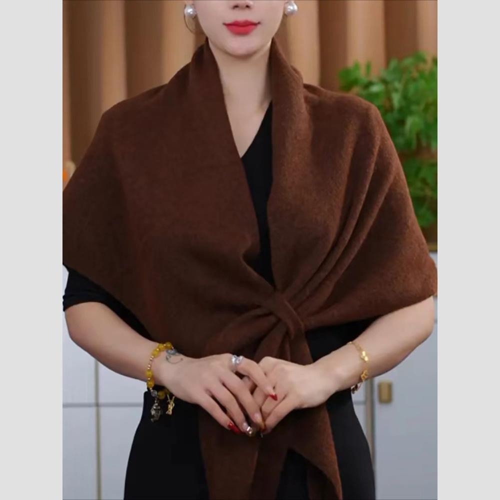 Women's solid color scarf, winter casual soft and comfortable shawl, fashionable and unique accessories, daily wear scarf