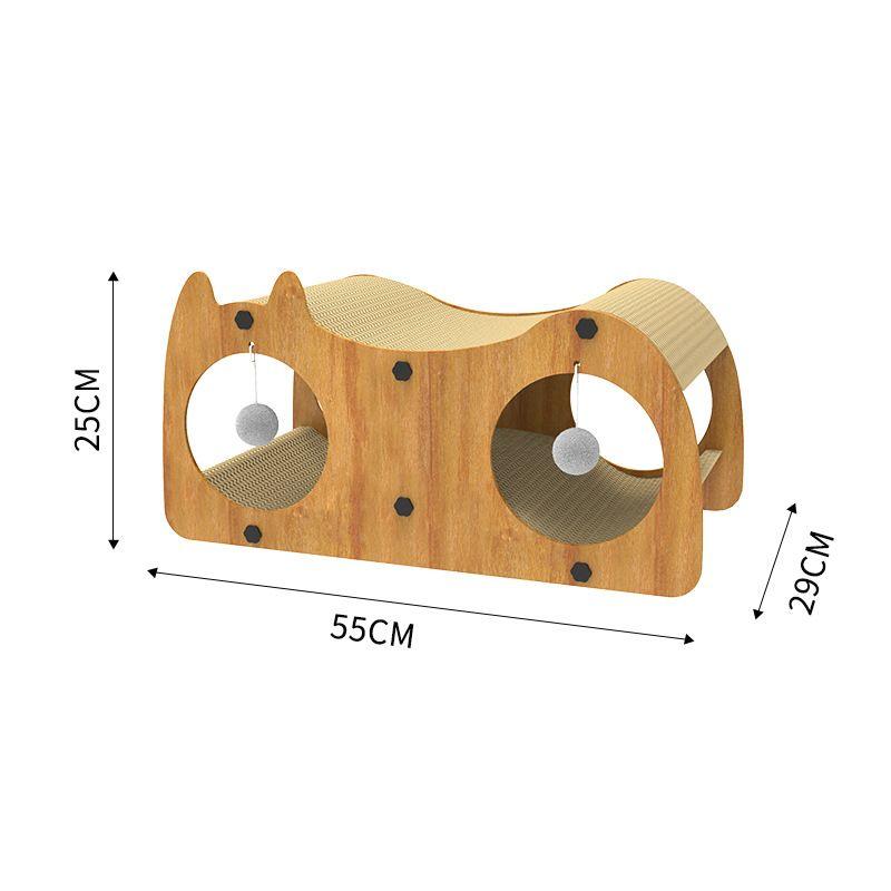 

Creative Tunnel Cat Scratch Board Cat Ear with Ball Double Layer Play and Sleep Integrated Cat Scratch Board No Dandruff All Year Round Pet Supplies Cat Ear Tunnel Nest Cat Ear