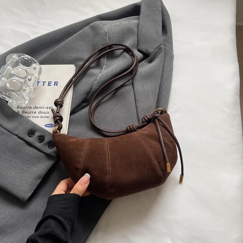 

2024 Ретро однотонная кожаная сумка через плечо для женщин Корейская мода сумки и кошельки Женская сумка через плечо кофейный