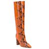 Fashion Brand Design European American Crocodile Sleeve Knee High Women's Boots Large 43 Thick Heel High Boots Show Knight Women's Shoes