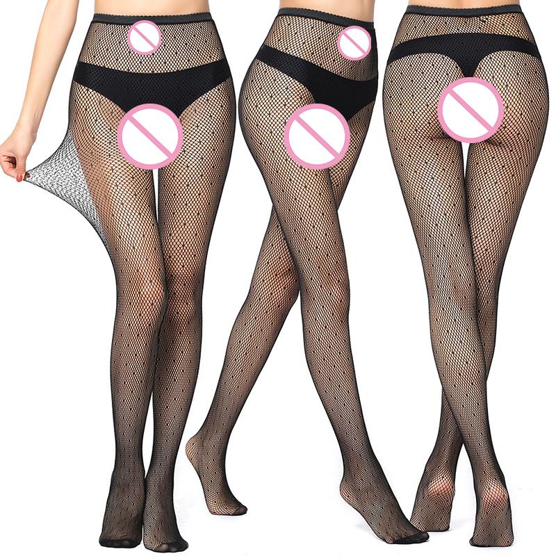 Sexy Black Stockings Hollowed-out Fishnet Leggings Large Mesh Lingerie Stockings