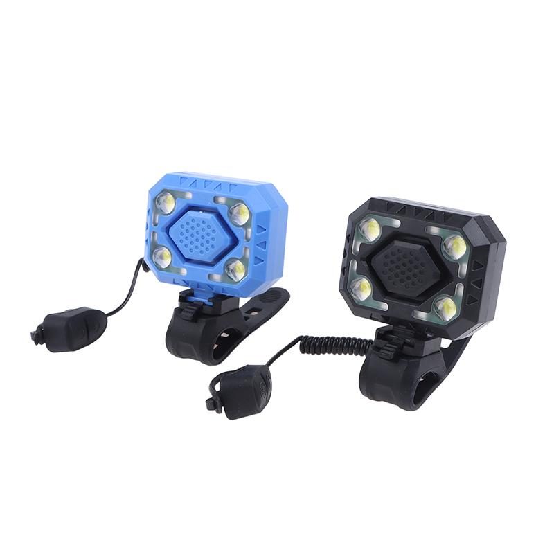 Bike Light Electronic Bell Mountain Bike Horn Type-C Rechargeable Cycling Warning Lamp Cycling Headlight For Night Safety Riding
