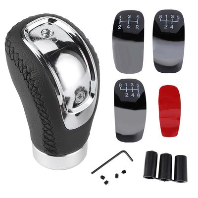 Perilla de palanca de cambios de coche Universal palanca de cambio de cabeza palanca de balonmano de cuero Universal para coche