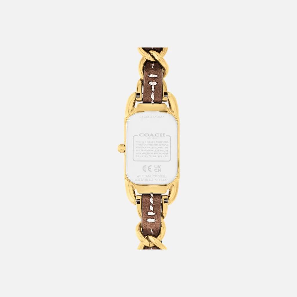 Coach Cadie Women's Watch - 2H Quartz Watch with Genuine Coach Leather On a Chainlink Bracelet - Water Resistant 3 ATM/30 Meters - Gift for Her