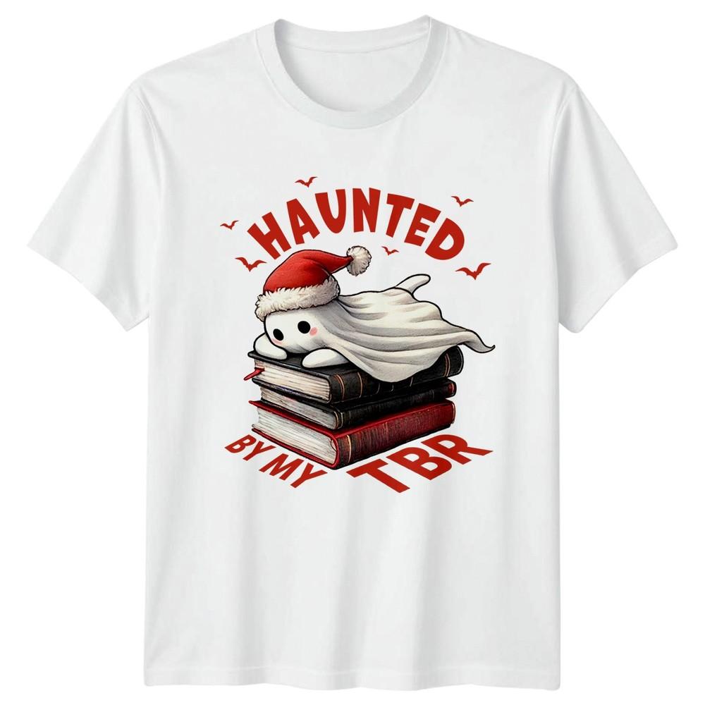 Haunted By My TBR TShirt Halloween Christmas Book Reading Gift For Him And Her S