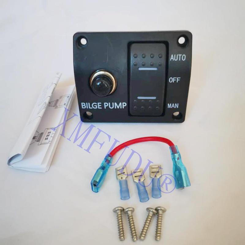 12V&24V 3-WAY SWITCH PANEL FOR BILGE PUMP Bilge Pump Control Switch Marine Panel Switch Automatic Pump