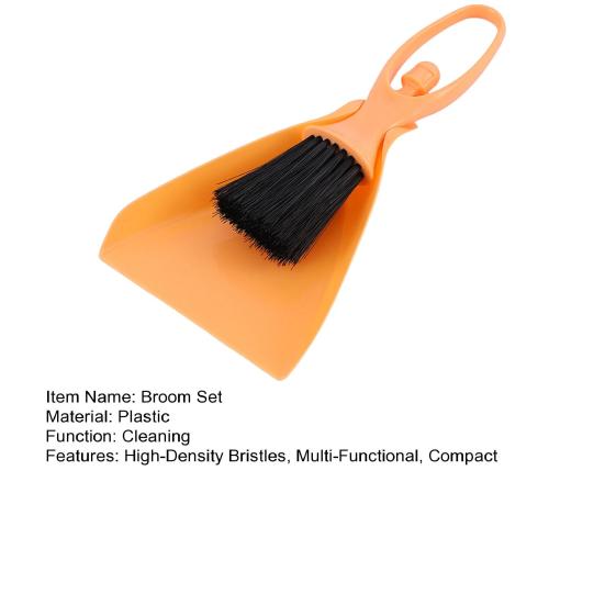 Σετ Βούρτσες Καθαρισμού 2 Τεμαχίων/Σετ Τρίχες Υψηλής Πυκνότητας Σκουπάκι Συμπαγές Μέγεθος Ελαφρύ Σκουπάκι με Φτυαράκι Φορητό Κιτ Καθαρισμού