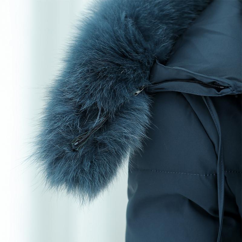 Real Fur Collar Middle Age Women's Down Coats Winter Vintage Parkas Plus Size Elegant Thick Warm Down Jackets Woman Outerwears