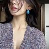 Sweet Colorful Polka Dot Enamel Geometric C-Shaped Hoop Earrings for Women Minimalist Korean Style Fashion Design Party Jewelry