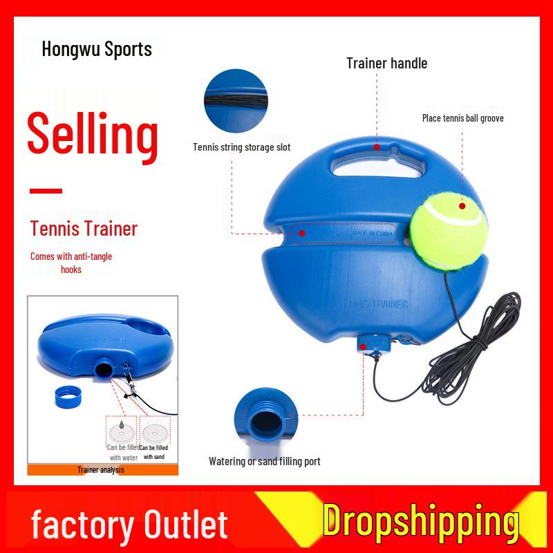 

Tennis Trainer Solo Play Set for Beginners and Students Tennis with Elastic Rope