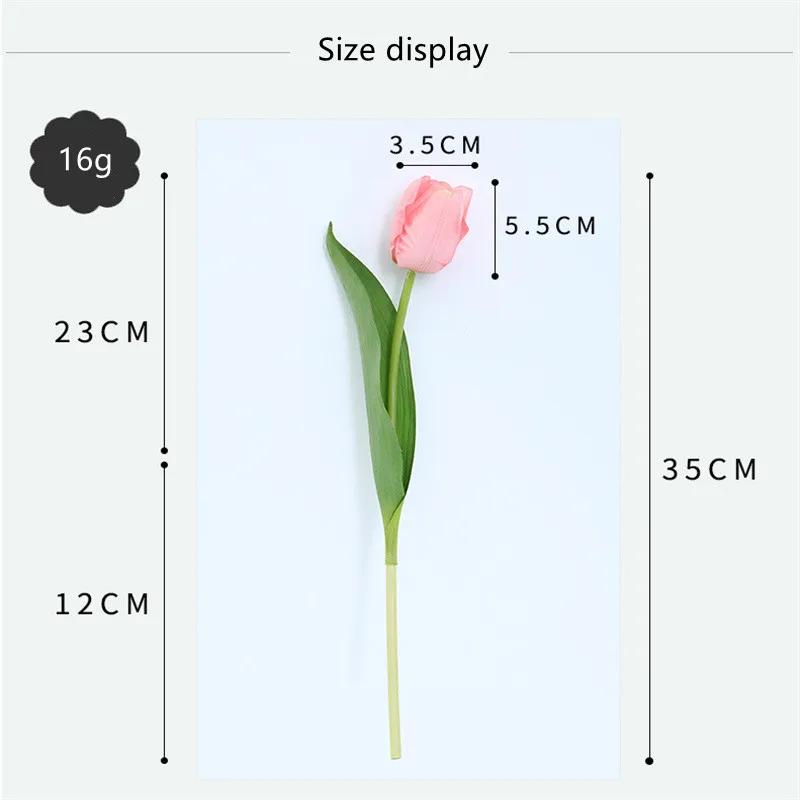 5pcs High Quality Tulip Artificial Flower Real Touch Tulip Artificial Bouquet Fake Tulips Flower for Wedding Home Garden Decor