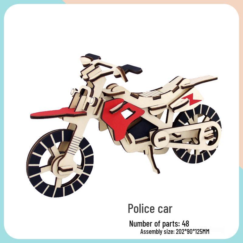 Wooden 3D Puzzle Car - Educational Handmade Toy for Kids