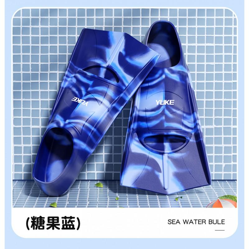 Silicone Short Fin Swimming Training Adult Kids Freestyle Breaststroke Dive Practice