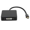 3-in-1 Adapter Mini DP to DP DVI HDMI 1080P High Definition Converter Cable for Computer TVBlack