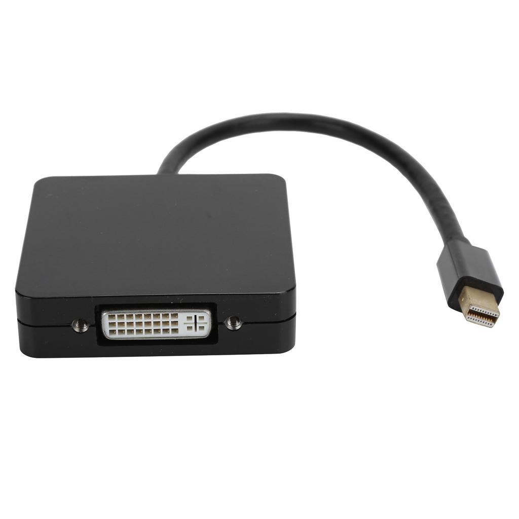 3-in-1 Adapter Mini DP to DP DVI HDMI 1080P High Definition Converter Cable for Computer TVBlack