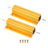 PATIKIL 100W 1.5 Ohm Aluminum Shell Resistor with Screws, Set of 2 Aluminum Housing