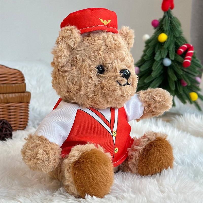 Fire Uniform Bear Doll Plush Doll Cute Teddy Bear Doll Police Iron Bear