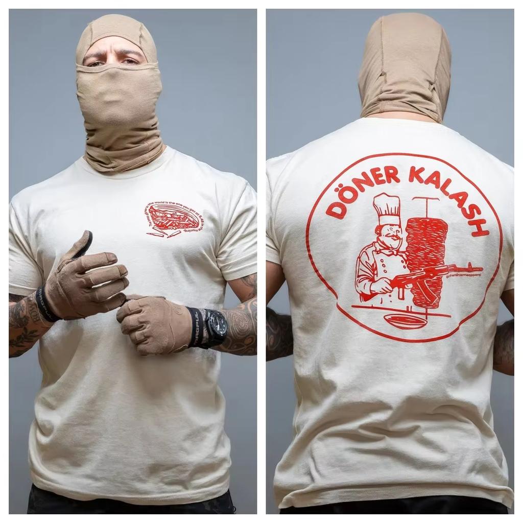 Bia Kill Your Demons Grafik T-Shirt Robust Militärisch Taktisch Fitness Stil Unisex Baumwolle Sommer Streetwear Kurzarm Oberteile T-Shirt