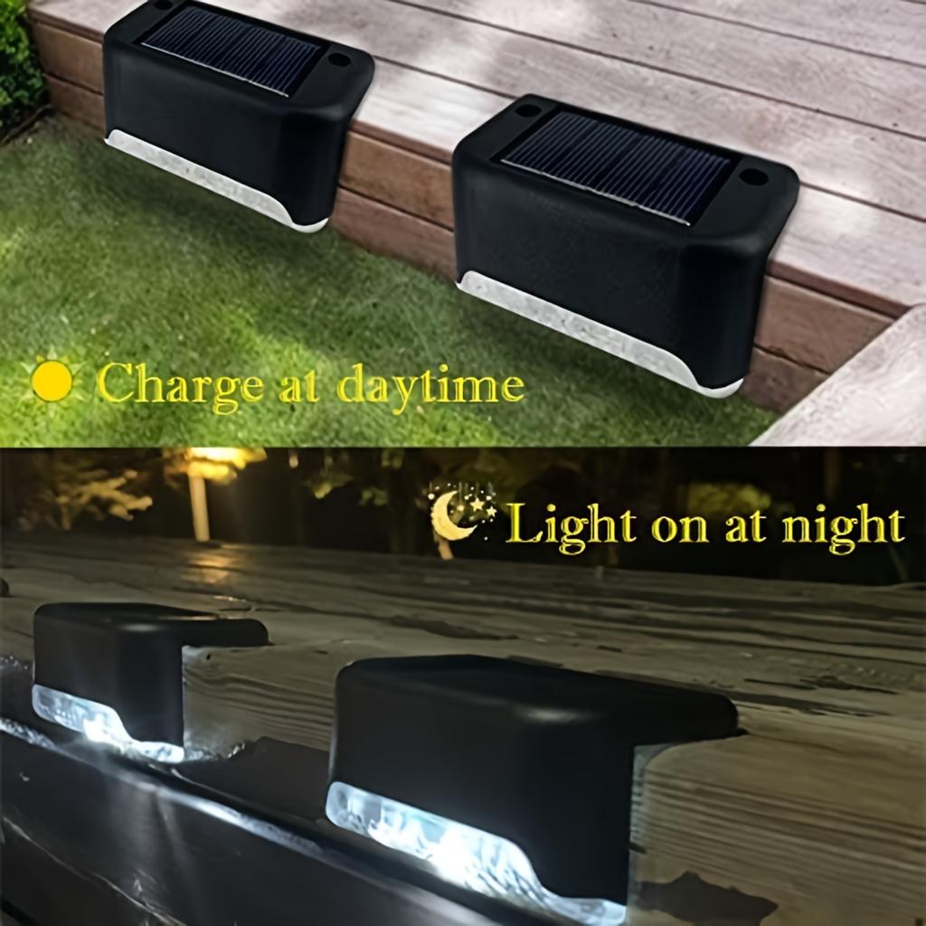 Solar Step Light, Outdoor Step Light, LED Solar Light For Outdoor Stairs, Steps, Fences, Terraces, Yards, Railings, Garden Backyards And Paths