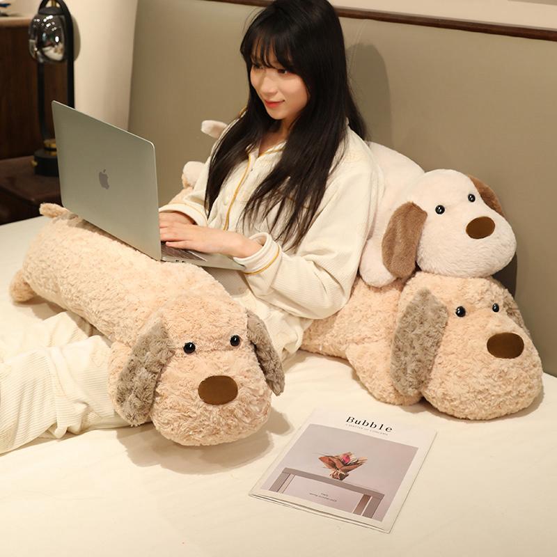 Soft Big Ear Dog Plush Pillow Stuffed Cute Puppy Baby Appease Doll Sofa Chair Cushion Home Decoration Huggable Pillow Gift