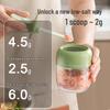 ZISIZ Kitchen Spice Jars with Telescopic Spoons, Set of 2