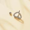 Stainless Steel Heart Belly Button Ring Sparkling Navel Ring Fashion Navel Barbell Jewelry  Women