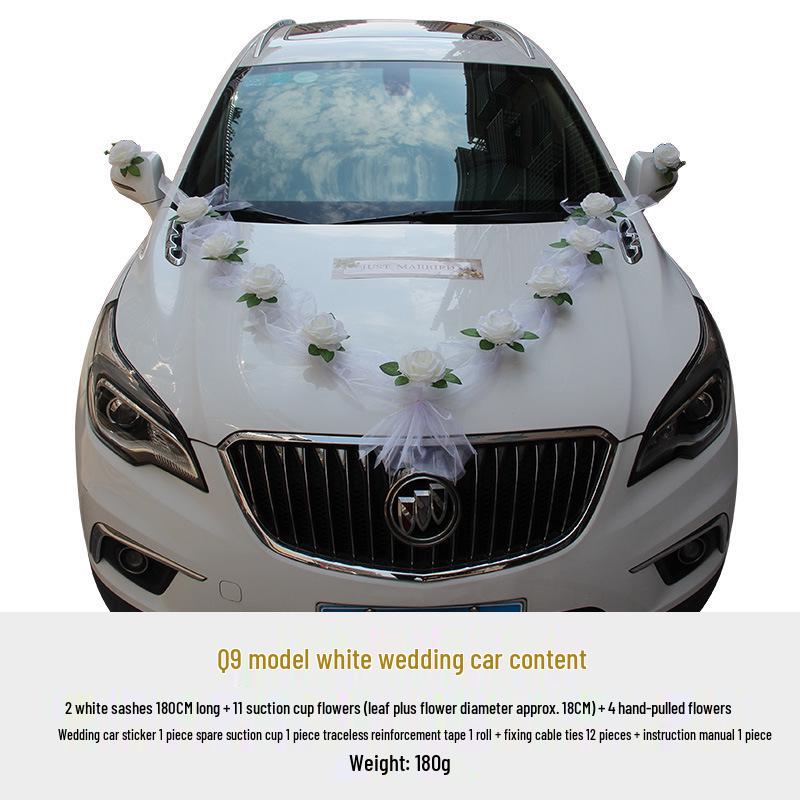 European Wedding Car Decoration Set - Artificial Rose & Head Flower