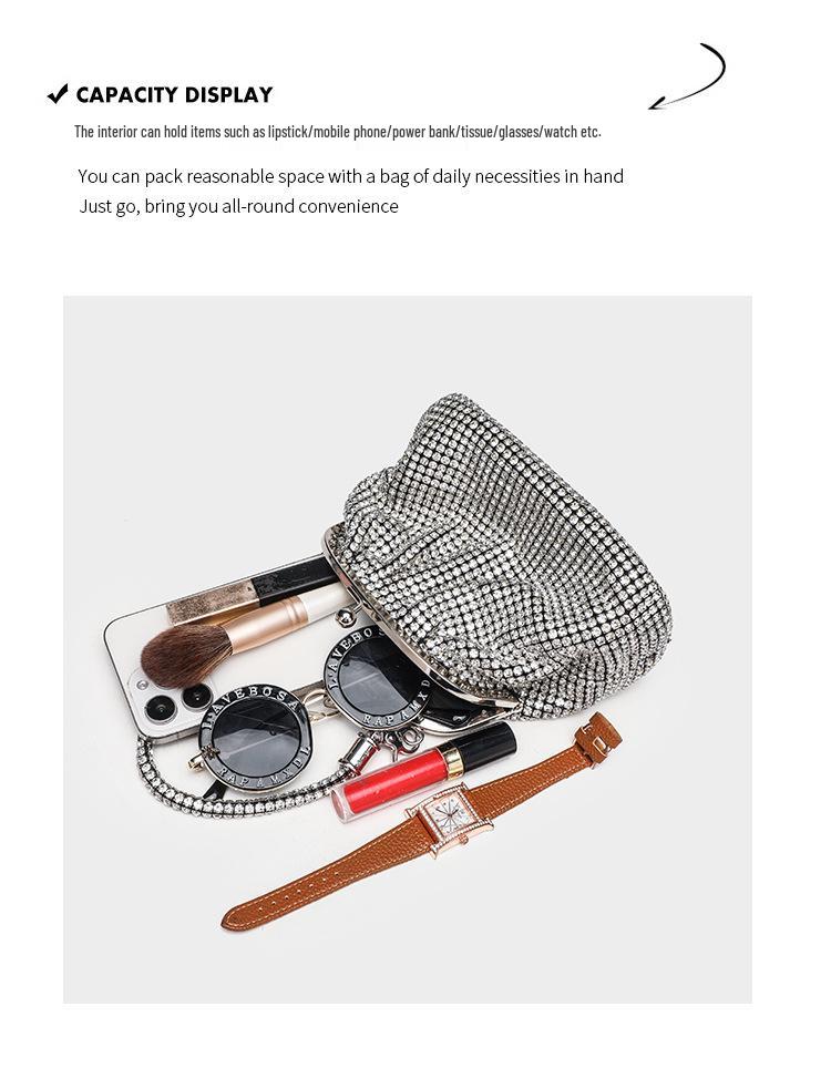 Rhinestone Diamond Sparkling Evening Clutch Handbag Crossbody Bag
