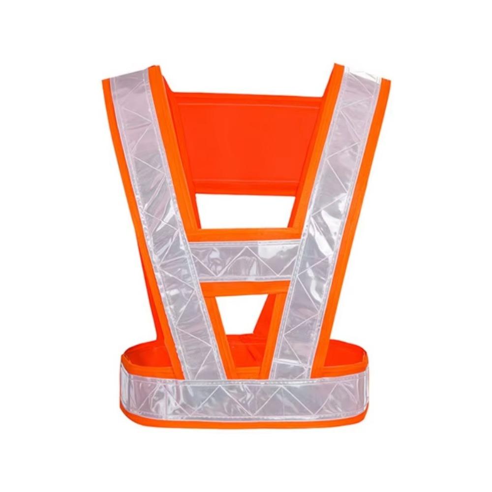 Mesh Reflective Waistcoat Multi-Scenario Running Reflective Vest  For Outdoor Running and Cycling Orange
