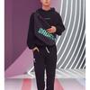Li Ning Badfive Letter Print Hoodie Unisex Hoodies Black AWDTC89-4