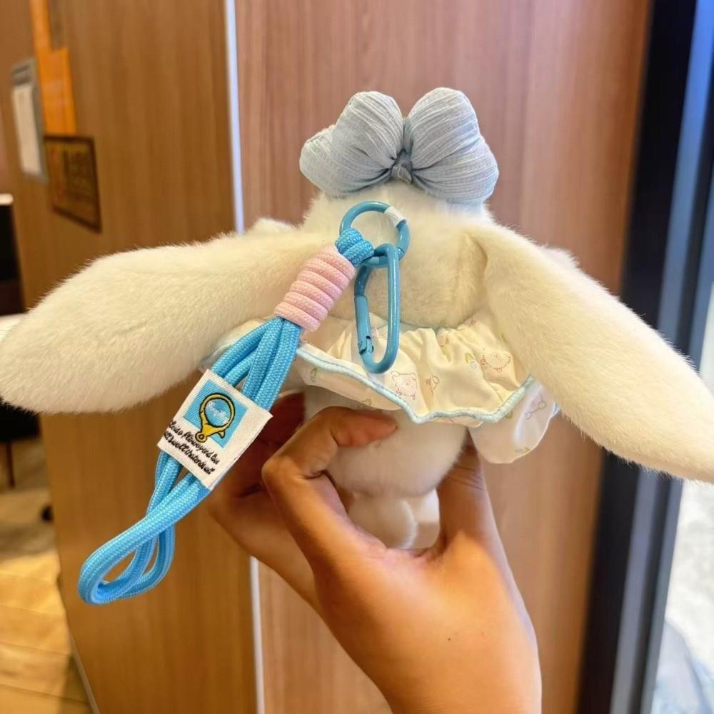 Soft Rabbit Pendant 19cm Plush Rabbit Key Ring Creative Plush Keychains  Party Favors
