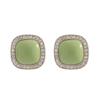 Korean Rhinestone Geometric Square Ear Clips - No Piercing Required, Luxurious & Versatile Simple Earrings